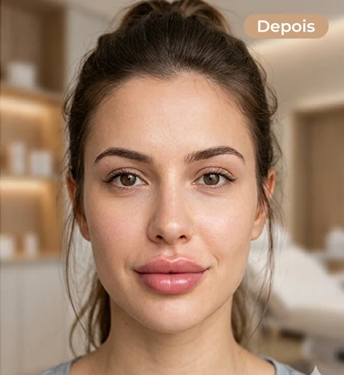 Resultado do Preenchimento Labial depois do tratamento